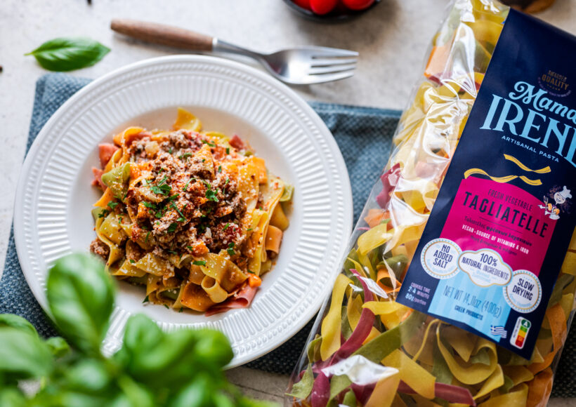Ταλιατέλες με Φρέσκα Λαχανικά & Μοσχαρίσια Bolognese